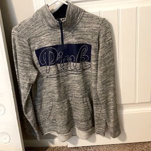 Grey PINK zip up new no damage